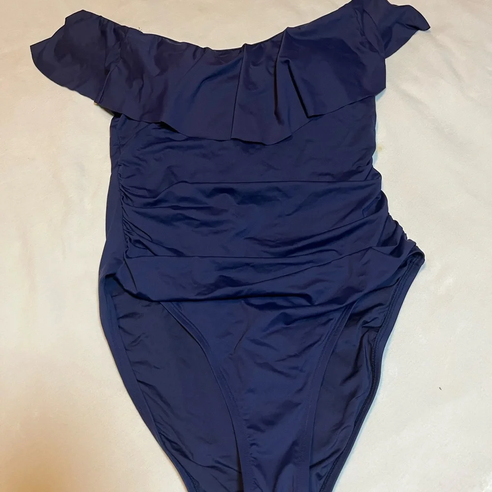 La Blanca Deep Blue Swimsuit - Picture 2 of 5